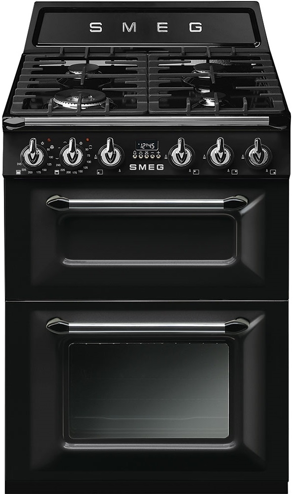 Smeg Black Tr62bl 60Cm Dual Fuel Freestanding Cooker