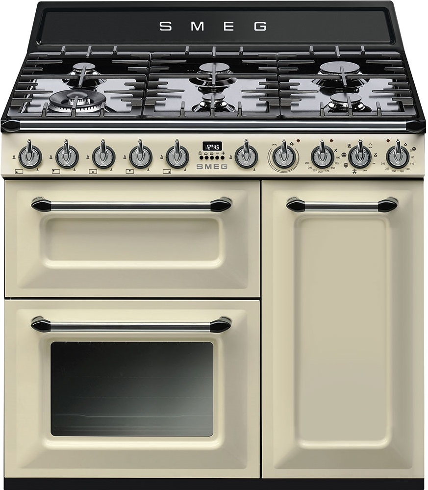Smeg Cream Victoriana Dual Fuel 90Cm Range Cooker Tr93p