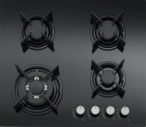 Cata Black Ubghj607 60Cm Gas On Glass Gas Hob