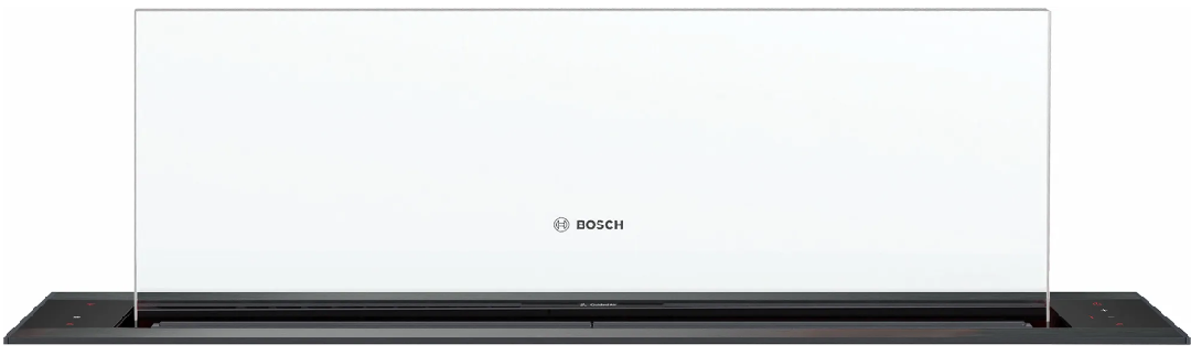 Bosch Black Ddw88mm60b Series 8 80Cm Perfectair Clear Glass Downdraft Hood