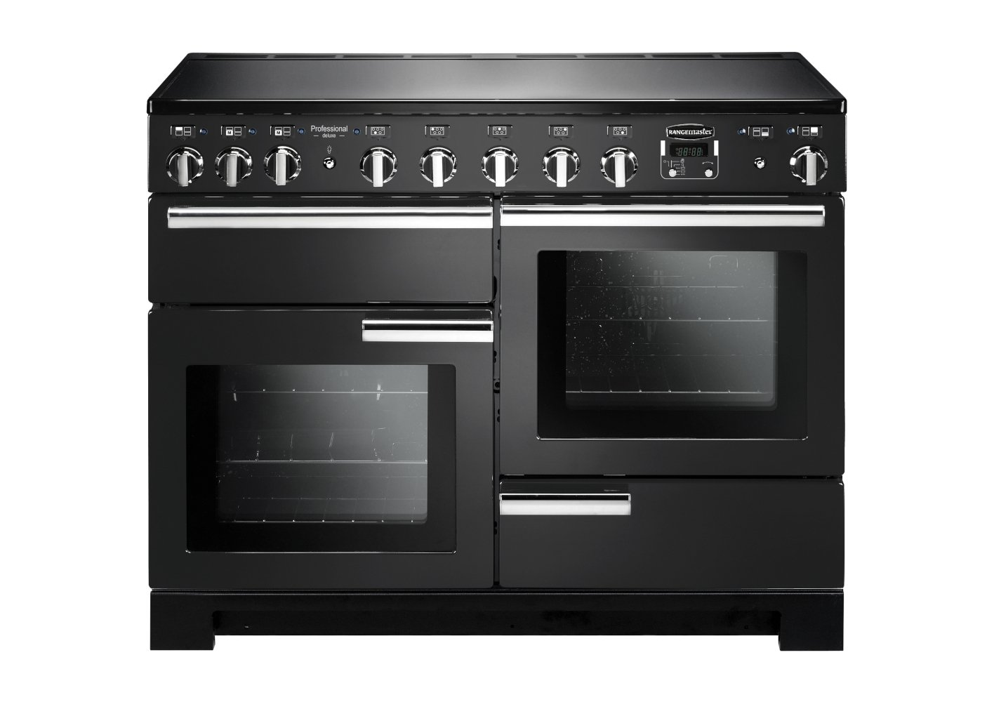 Rangemaster Black Pdl110eicb/C Professional Deluxe 110Cm Induction Range Cooker 126130 - Charcoal