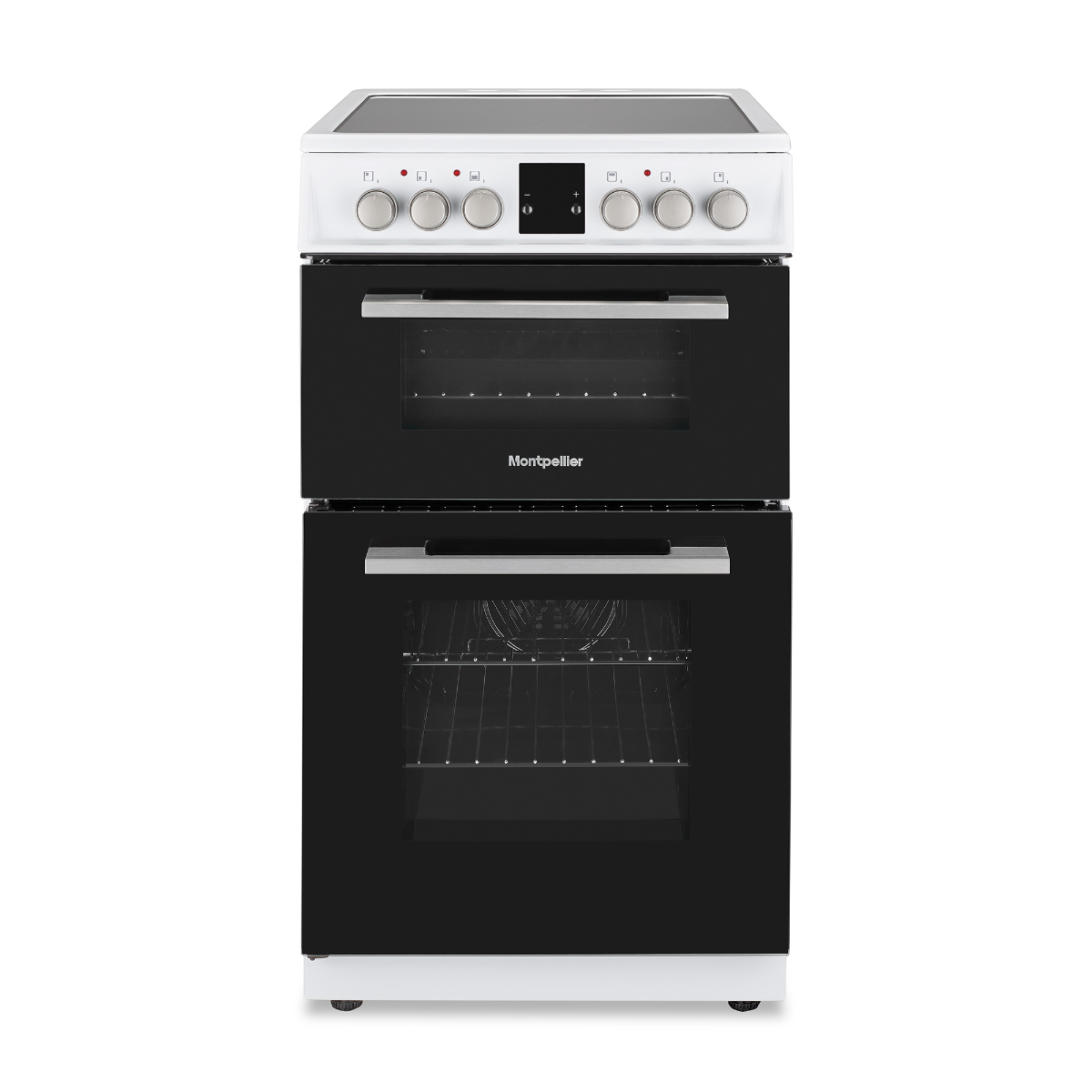 Montpellier White Mdoc50fw 50Cm Double Ceramic Cooker In