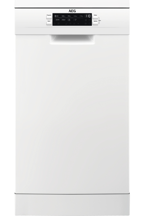 Aeg White Ffb62417zw Slimline Dishwasher