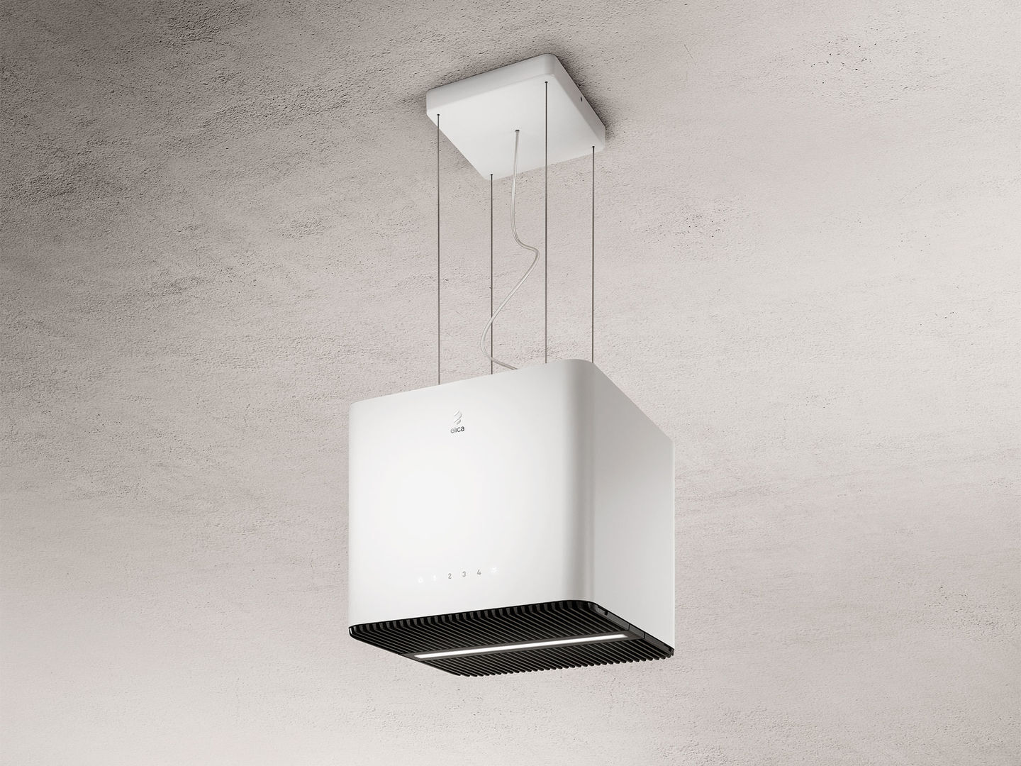 Elica White Pix-Wh 42Cm Island Cooker Hood