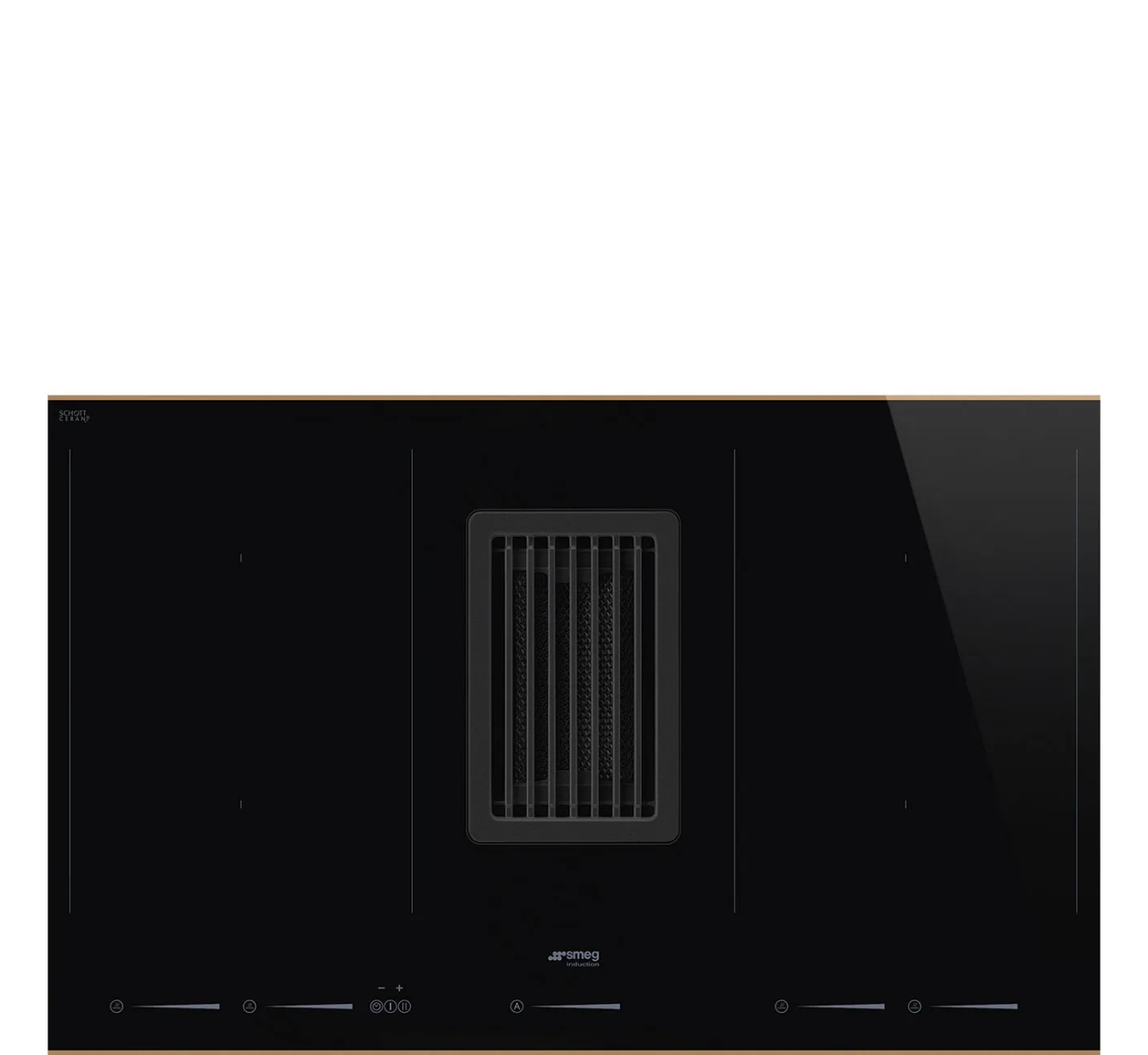 Smeg Black Hobd682r1 Induction Hob With Fully Integrated Hood